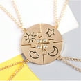 thumbnail image 3 of Trendy Stars-Moon-Sun-Clouds Splice Necklace - Best Friend & Couple Sweater Chain Accessory, Stylish Alloy Pendant for Everyday Wear, 3 of 5