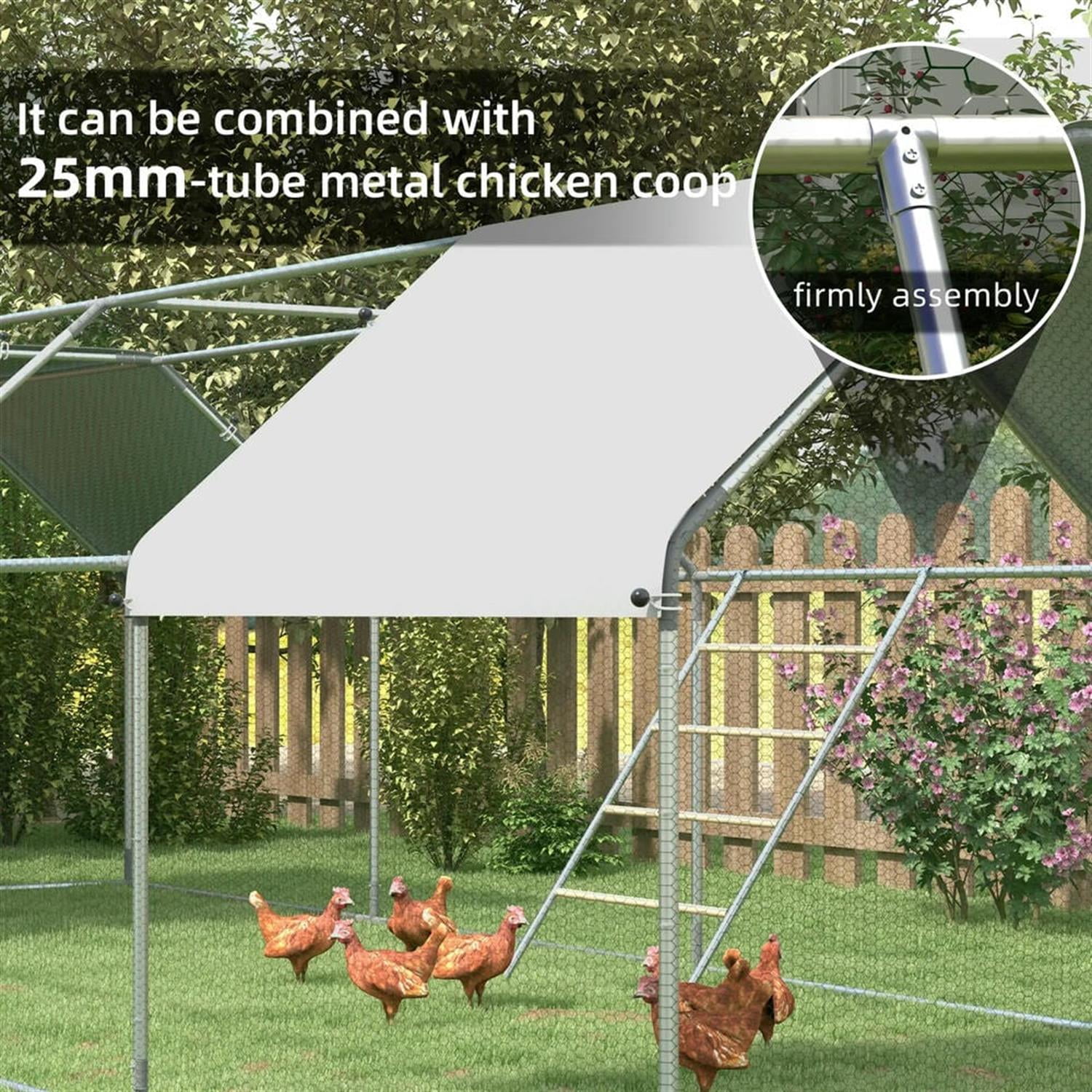 resenkos Chicken Coop Roosting Perch for Backyard Poultry, Chicken Roost for Coop Easy Installation, Silver