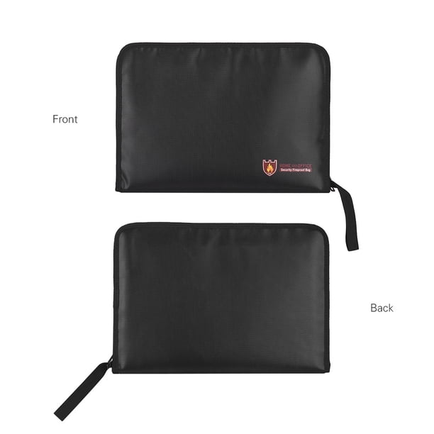 Lot de 2 pochettes ignifuges et sûres pour documents - 34 x 24,9 cm et 26 Lot de 2 pochettes ignifuges et sûres pour documents - 34 x 24,9 cm et 26