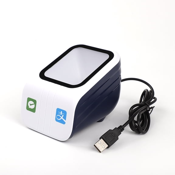 Scanner,Box Supermarket Retail Store Supermarket Retail Payment Code Qr Scanner Code Scanner Real-time Usb Wired Mobile Code Box Scanner Window Bar Box 2d Scanner Restaurant - White