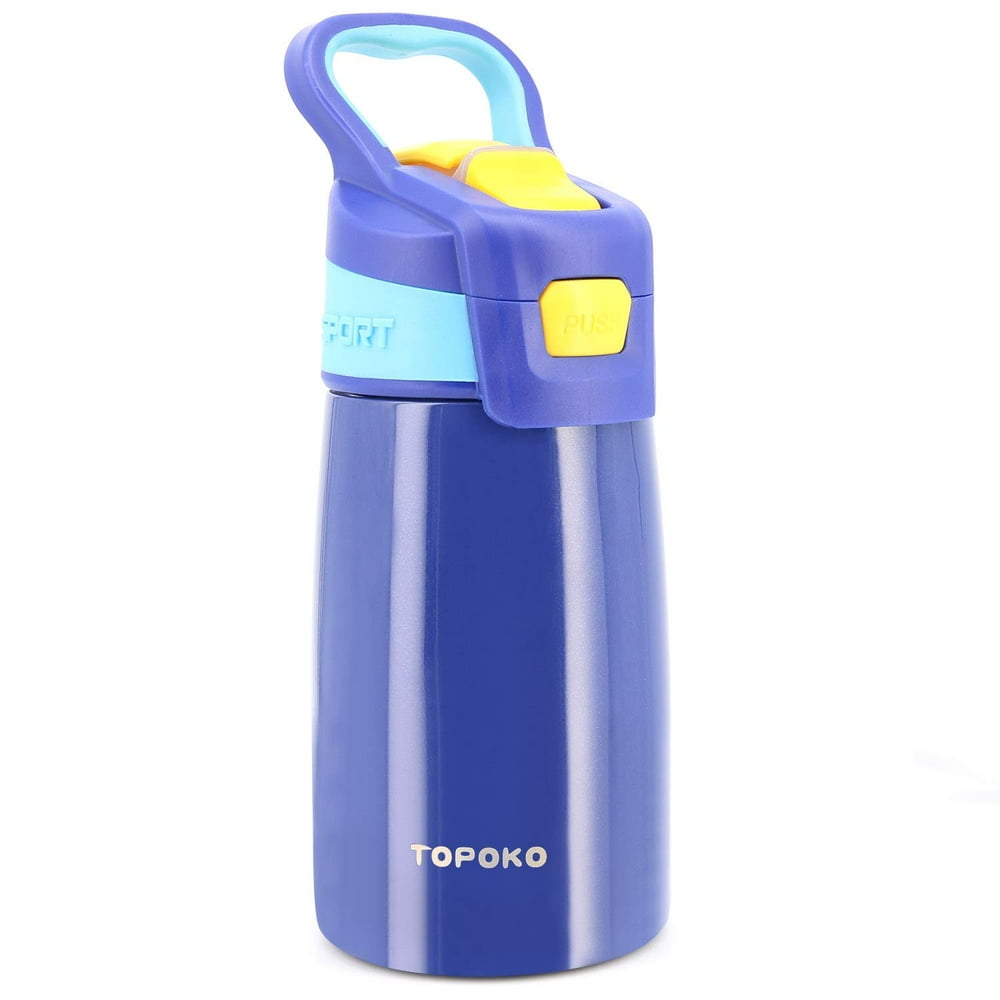 AUTO FLIP 12 OZ Stainless Steel Kids Water Bottle for Girls Double Wall