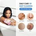 thumbnail image 3 of Okaka 3 Pcs African Net Bath Sponge, Double Layer Exfoliating Body Scrubber Washcloth With Handle For All Ages, 3 of 7