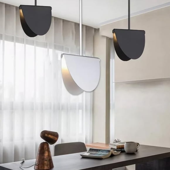 Meomi Lighting Elegant LED Chandelier - ETL Listed 8" Diameter, 10W Dimmable Ceiling Light, Adjustable 24" Hanging Stem, Modern Indoor Lighting Fixture
