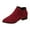 Red, variant on Red Womens Ankle Boots Chunky Heel Bow Decor Thick Sole Short Boots Low Heel Fall Winter Casual Non-Slip Comfortable Soft Sole Daily Wear Shoes Size 36
