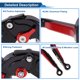 thumbnail image 4 of Palanca de freno y embrague corta larga para Kawasaki ZZR600 05-09, palanca de manillar de motocicleta ajustable, aleación de aluminio, cabeza negra, mango rojo, 4 of 6