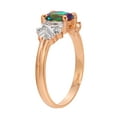 thumbnail image 2 of Galaxy Gold Size 11.0  14K Solid Rose Gold Ring with Natural Diamonds & Oval Shape Lab. Grown  Alexandrite Grade AAA, 2 of 5