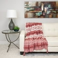 thumbnail image 3 of Parkland Collection Niko Pink Stripes and Dots Cotton Throw Blanket, Decorative Couch Throw, 50 x 60 in, 3 of 4