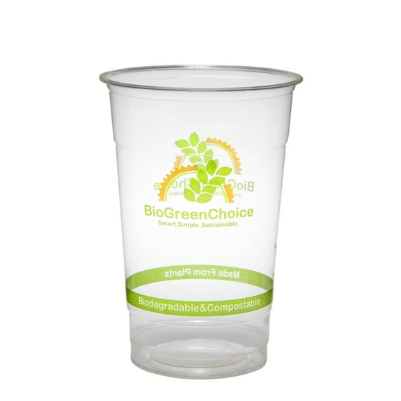 BioGreenChoice 20 oz. Eco-Friendly Clear PLA Cold Cup (printed) - BGC-326 (1000 Count)