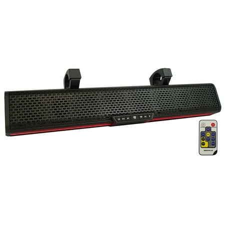 Rockville UBAR-27 27" ATV/UTV/Boat Soundbar Bluetooth Speaker System w/LED + Wire Kit