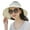 Milky White Solid Color*, variant on Ludlz Women Sun Visor Hats Beach - Foldable Roll Up Wide Brim Bowknot Summer Straw Hat Cap Cruise wear for Womens