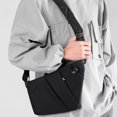 thumbnail image 3 of Mochila de hombro negra, mochila de pecho pequeña impermeable antirrobo, 3 of 5