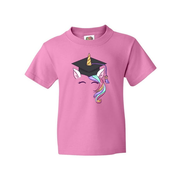 Inktastic Graduation Cap Unicorn Youth T-Shirt