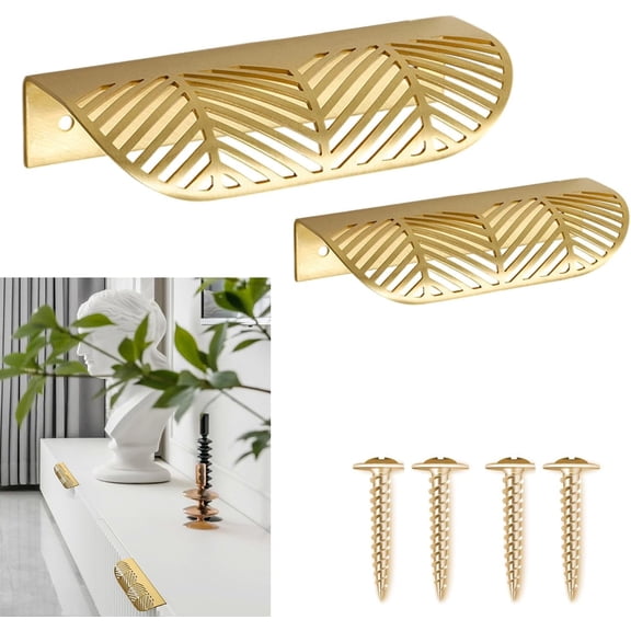 CATPAN Seahorse Shaped Decorative Drawer Hardware Handles Creative Double Hole Furniture Pull Knobs for Cupboard Doors Dresser 2 Pieces