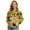 Cartoon Cats Paw Snowflake Yellow, variant on Xoenoiee Womens Bomber Jacket Cropped Zip Up Varsity Jacket Loose Fit Casual Coat Lightweight Fall Winter Outwear With Pockets, Labrador & Paw Brown, XX-Large