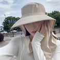 thumbnail image 4 of Sombrero para el sol al aire libre de verano para mujer, transpirable, protección UV redonda, Protector de cuello, cubierta f..., 4 of 5