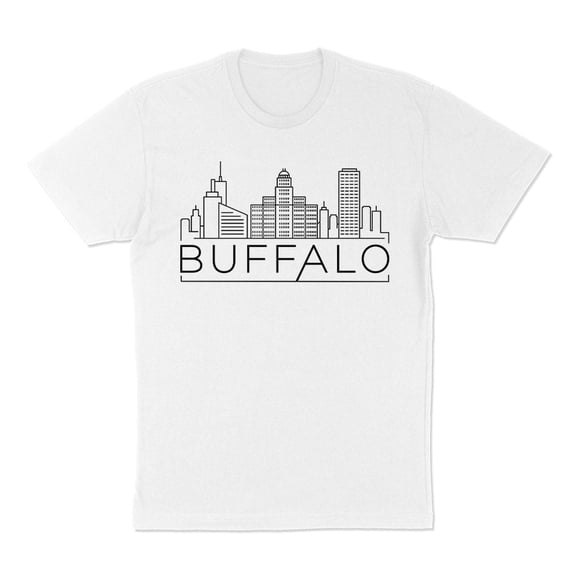 Skyline Buffalo New York Shirt Unisex Large White