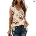 thumbnail image 4 of Mujeres Vest de algodón Cordero casual Tanktop suelto Citas de vacaciones Beach Vacaciones Basic Ropa básica Trabajo diario Vintage Top Topicot Flower M Inevent AP009841-32, 4 of 6