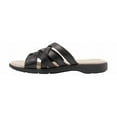 thumbnail image 2 of Eastland Hazel Women's Leather Slide Sandals Color: Black Size: 7 MED, 2 of 5