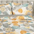 thumbnail image 6 of Lush Decor Layla Floral Cotton Lightweight Reversible Quilt, King, Yellow/Gray, 3-pc set includes: 1 Quilt, 2 Pillow Shams, 6 of 8