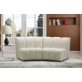 thumbnail image 2 of Meridian Furniture Infinity Cream Velvet 2pc. Modular Sectional, 2 of 9