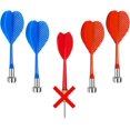thumbnail image 3 of 24PCS Magnetic Darts - Yellow Red Green Blue Plastic Dart Board Game Replacement Darts, 3 of 5