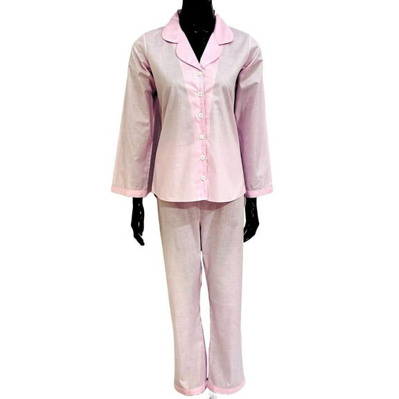 SoieRose Women's Victorian Pajama Set – Pink – 100% Cotton - SR1057