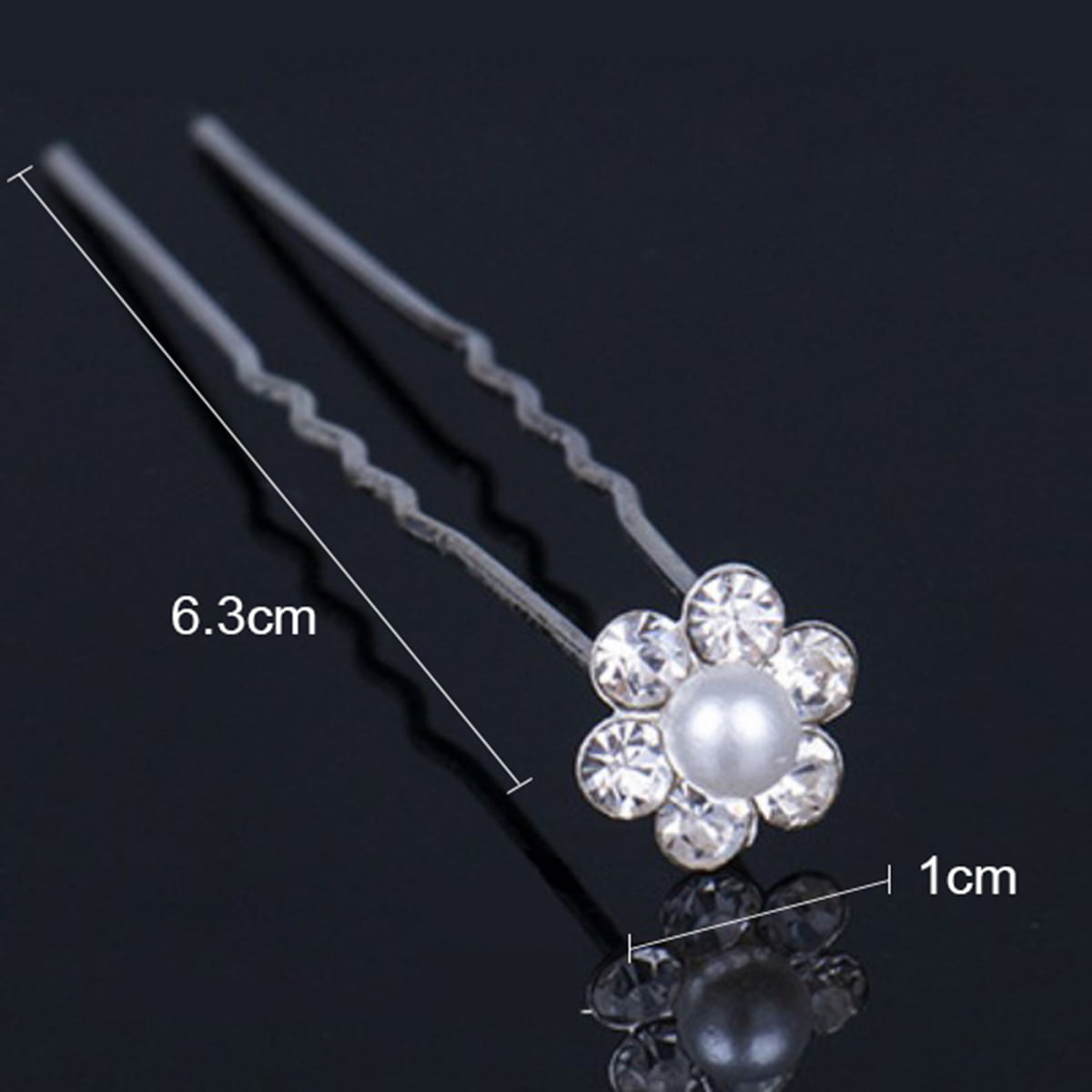 20-40pcs Pearl Flower Diamante Crystal Hair Pins Clips Prom Wedding Bridal Party