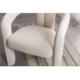 thumbnail image 5 of Barrel Dining Chair with Open-Back,Upholstered Fabric Dining Room Chair with Arm,Barrel Side Chair,Comfy Accent Side Chair Kitchen Armchair for Living Room Dining Room Bedroom,Beige, 5 of 9