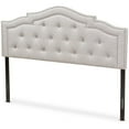 thumbnail image 1 of Bowery Hill Modern Tufted Full Panel Headboard in Grayish Beige, 1 of 6