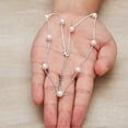 thumbnail image 4 of Silver Plated Pearl Chain Necklace for Women Necklace Dainty Love Heart Necklace Silver Chain Necklace Women Gift, 4 of 4