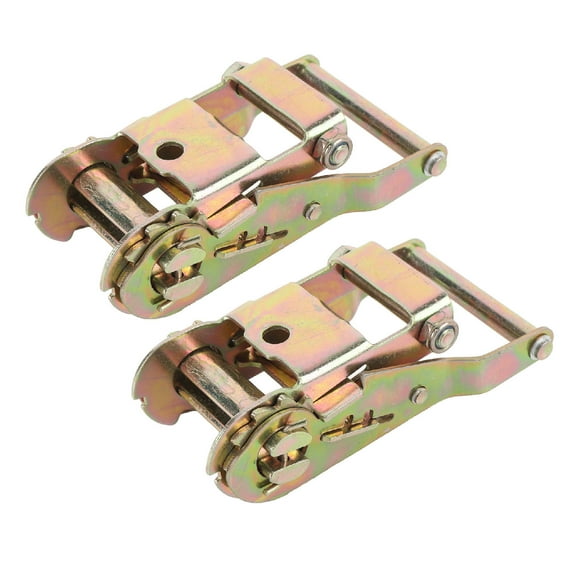 Ratchet 2PCS Ratchet Tie Down Buckle 1.5 Inch Carbon Steel 2500KGS Tensile Force Strapping Belt Ratchet Tensioner
