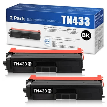 TN433 Toner Cartridge 2PK Black Replacement for Brother TN-433 Toner for MFC-L8610CDW Printer