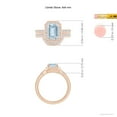 thumbnail image 4 of ANGARA Natural Emerald Cut 1.35 ct Aquamarine with Diamond Ring in 14K Rose Gold for Women (Size-8x6mm) | March Birthstone, Anniversary, Jewelry Gift for Women | Natural Aquamarine Ring, 4 of 8