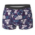 thumbnail image 6 of Men's Boxer Briefs, Blue Purple Branches Gray Koala Soft Comfy Mens Underwear Boxer Briefs Breathable With Widen Waist, 6 of 7