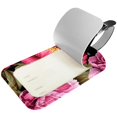 thumbnail image 2 of Square 2Pack PU Leather Peony Cruise Luggage Tag with Privacy Cover and Name ID Tag for Travel Handbags Backpacks Luggage Tags, 2 of 6
