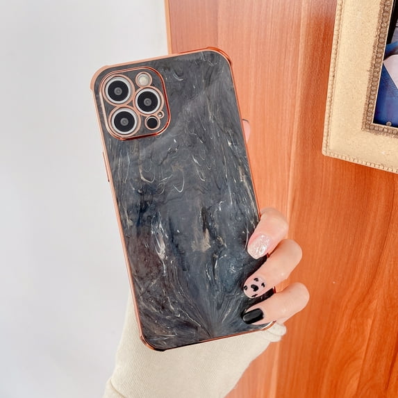 Ultra Slim Case for iPhone 11 6.1 Inch, Lightweight Air Cushions Protective Fashionable Anti-Fingerprints Anti-Drop Eletroplated Phone Case for iPhone 11,Black