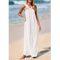 thumbnail image 3 of Vestido de verano PRETTYGARDEN para mujer 2025 con tiras holgadas, blanco, XL, 3 of 8