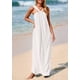 thumbnail image 3 of Vestido de verano PRETTYGARDEN para mujer 2025 con tiras holgadas, blanco, XL, 3 of 8