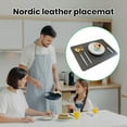 thumbnail image 3 of Ludlz Table Placemat Waterproof Soft Faux Leather Double-sided Rectangle Non-slip Heat Insulation Minimalist Dishwasher Safe Dining Mat Kitchen Supplies, 3 of 8