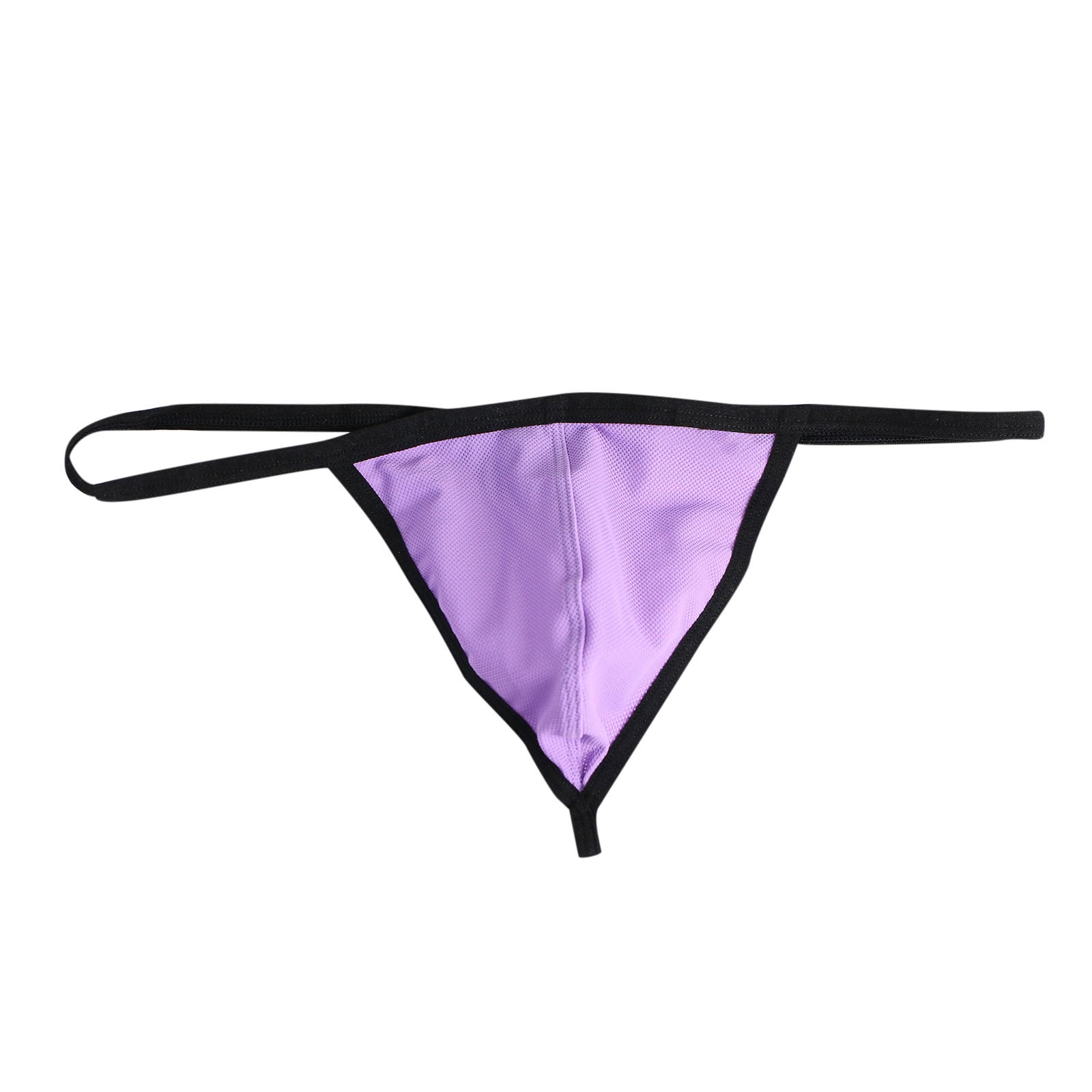 Men's Thongs Underwear G-string Low Rise Briefs Sexy T-Back Under Panties  Bikini Thong Briefs with Bulge Pouch 