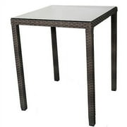 Atlantic Monza All-Weather Wicker Square Bar Table, Gray