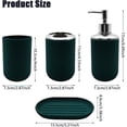 thumbnail image 2 of 4 Green Bathroom Accessories Set,Include Shatter-Resistant Toothbrush Stand Holder,Modern Lotion Dispenser,Palstic Mouthwash Cup,Soap Storage Dish,Portable Travel Toiletries for Home Decor, 2 of 6