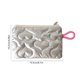 thumbnail image 3 of Cute Quilted Heart Makeup Bag Lightweights Small Cosmetic Pouch Portable Coin Purse Earphone Organizer For Girls Students, 3 of 6