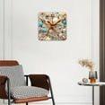 thumbnail image 2 of Square Wall Clock,Seashells And Starfish On Sandy BackgSquare With Blue Shells,Silent Non-Ticking Wall Clock Decor for Home Office Kitchen Living Room Bedroom(16inch), 2 of 4
