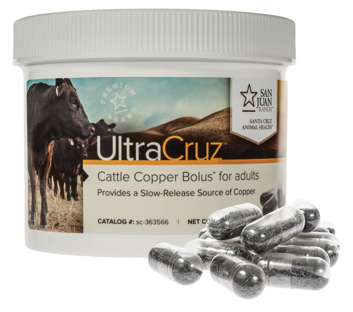 UltraCruz Cattle Copper Bolus Supplement for Adults, 25 Count x 25 Grams