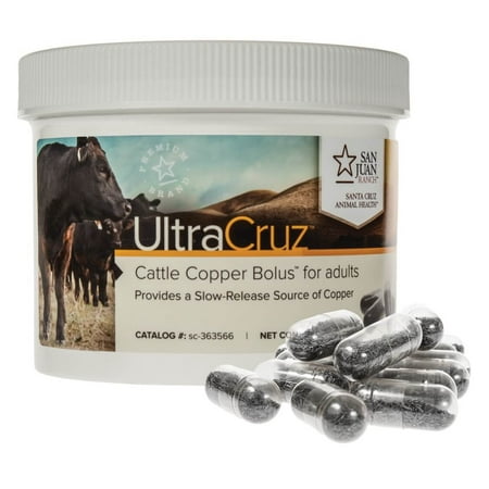 UPC: 0810500025669 | UltraCruz Cattle Copper Bolus Supplement for Adults  25 Count x 25 Grams