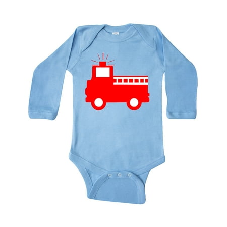 

Inktastic Cute Red Firetruck Gift Baby Boy or Baby Girl Long Sleeve Bodysuit