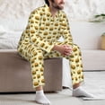 thumbnail image 7 of Cauagu Burgers And Hot Dogs Print Men's Long-Sleeve Pajama Set,Soft Button-Front 2Pjs for Men Long Sleeve Men’s Sleepwear-X-Large, 7 of 7