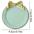 thumbnail image 3 of 4-inch Dessert Plates, Porcelain Snack Stand Serving Platters for Cake, Appetizers, Kitchen & Bar Dishware, Dishwasher Safe & Chip-Resistant Blue 4.33x3.74'', 3 of 7
