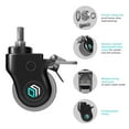 thumbnail image 2 of ONKRON Designer Caster Wheels 4 Inch for Mobile TV Cart TV Stand Heavy Duty Smooth Running with Double Safety Lock Plastic Casing Set of 4 AWL100 Black, 2 of 7